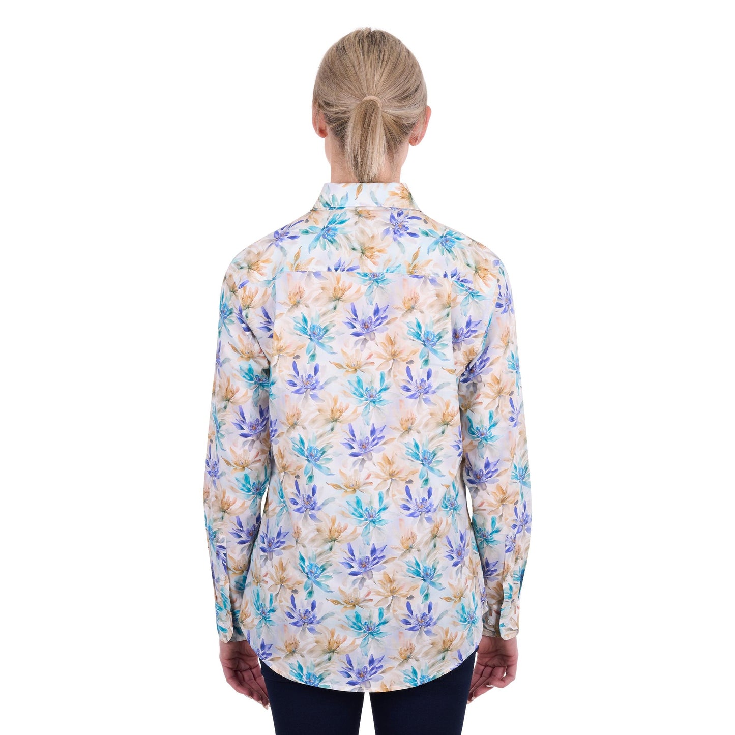 HARD SLOG WOMENS MEADOW HALF BUTTON SHIRT