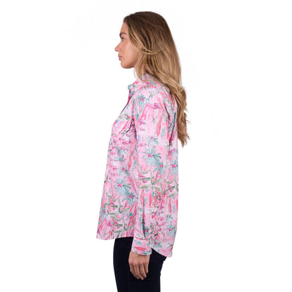 HARD SLOG WOMENS MILL HALF BUTTON SHIRT