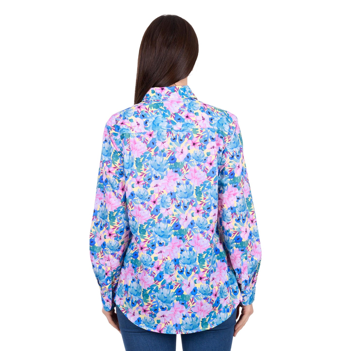 HARD SLOG WOMENS TRIXIE HALF BUTTON SHIRT