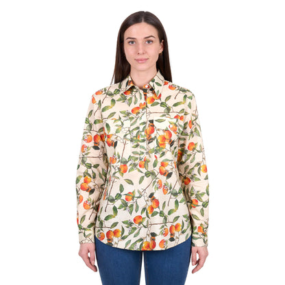 HARD SLOG WOMENS ZIA HALF BUTTON SHIRT