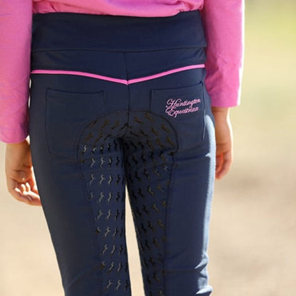 HUNTINGTON GIRLS PULL ON FULL SEAT GEL STRETCH BREECHES