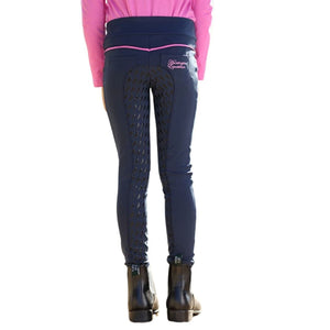 HUNTINGTON GIRLS PULL ON FULL SEAT GEL STRETCH BREECHES-Ranges Country