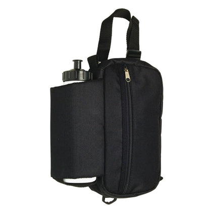 INSULATED WATER BOTTLE & ZIPPER POUCH SADDLE BAG