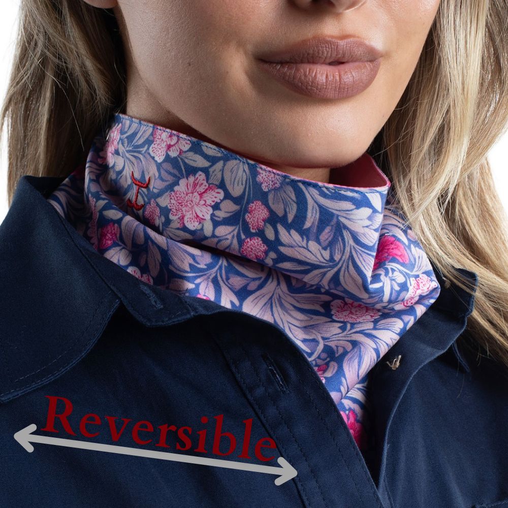 JUST COUNTRY CARLEE DOUBLE SIDED CHRYSANTHEMUM SCARF-Ranges Country