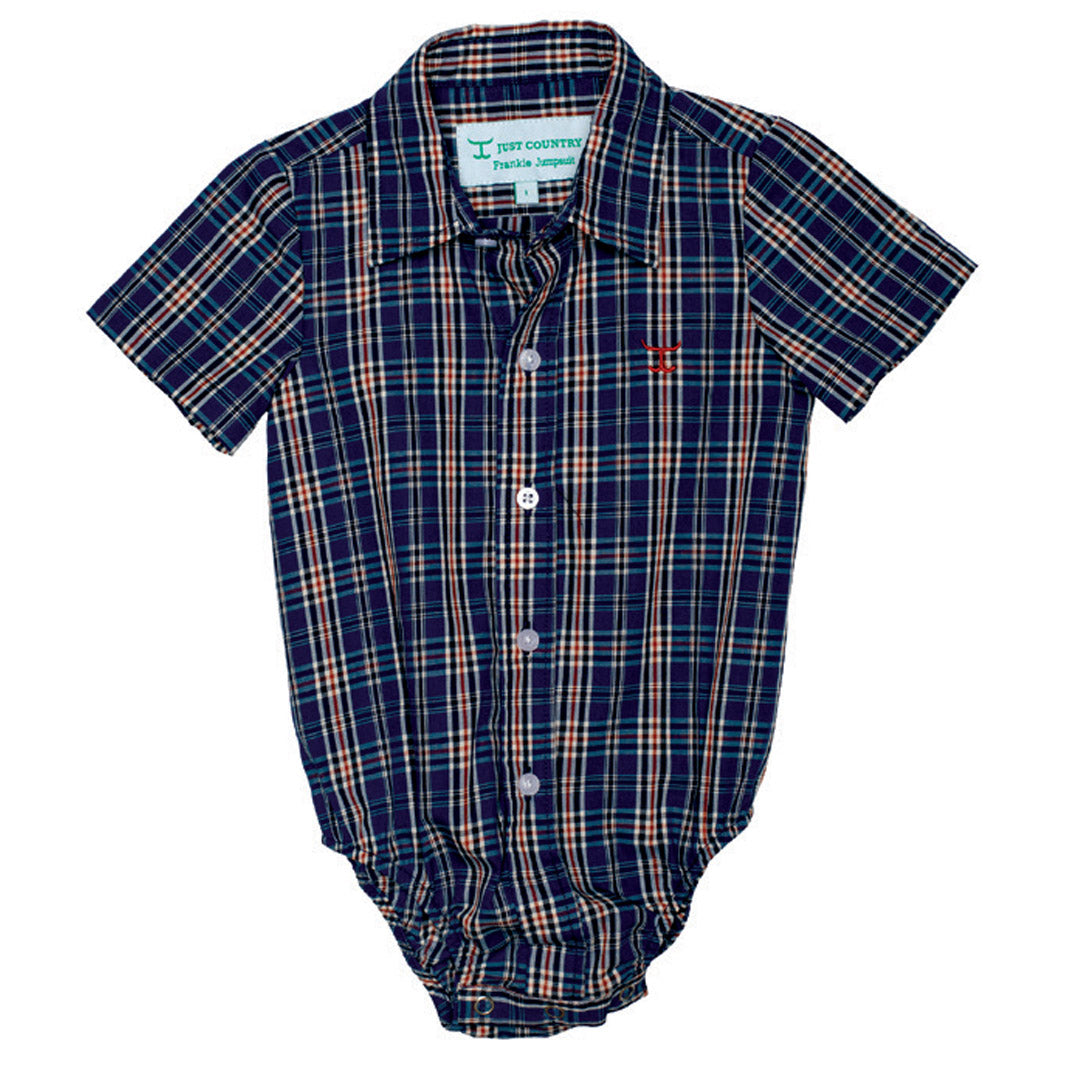 JUST COUNTRY INFANT FRANKIE SHORT SLEEVE FULL BUTTON JUMPSUIT-Ranges Country