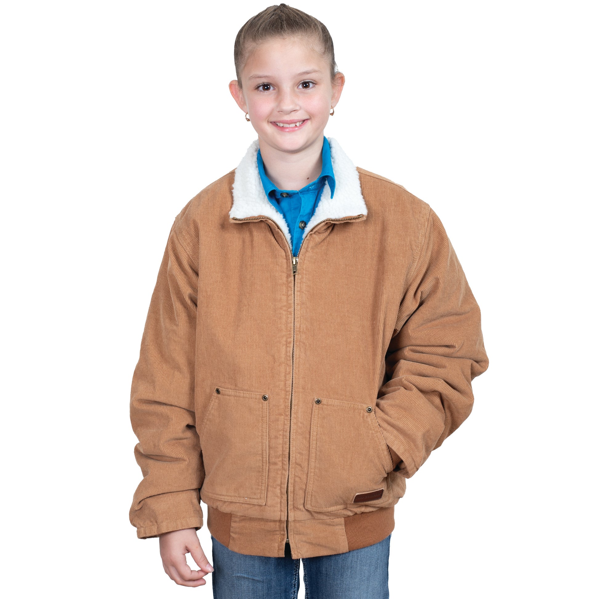 JUST COUNTRY KIDS DIAMANTINA SHERPA CORDUROY JACKET-Ranges Country