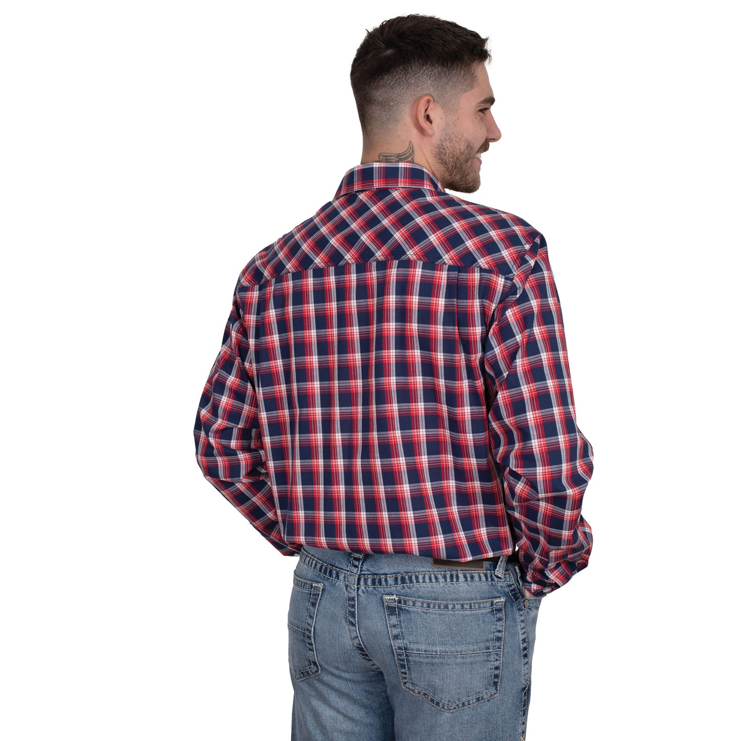 JUST COUNTRY MENS AUSTIN FULL BUTTON PLAID SHIRT