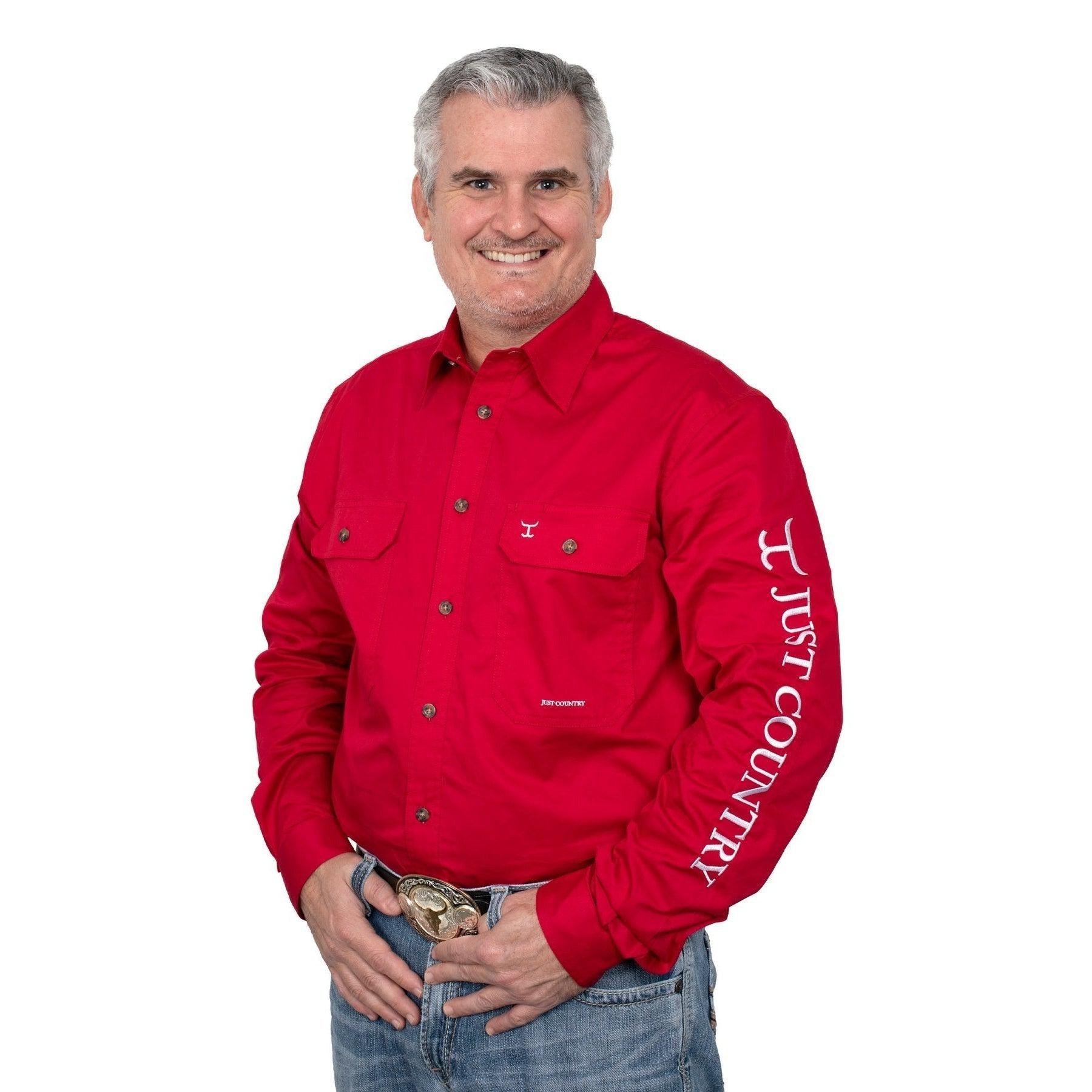 JUST COUNTRY MENS EVAN EMBROIDERED SHIRT-Ranges Country
