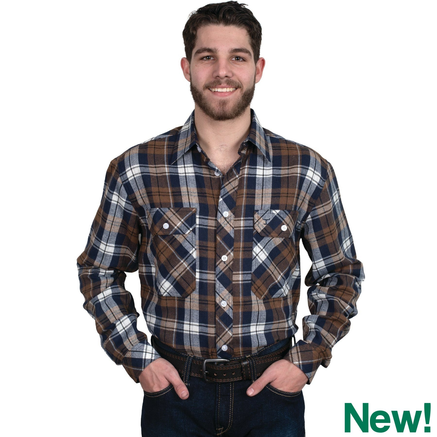 JUST COUNTRY MENS EVAN FLANNEL SHIRT-Ranges Country