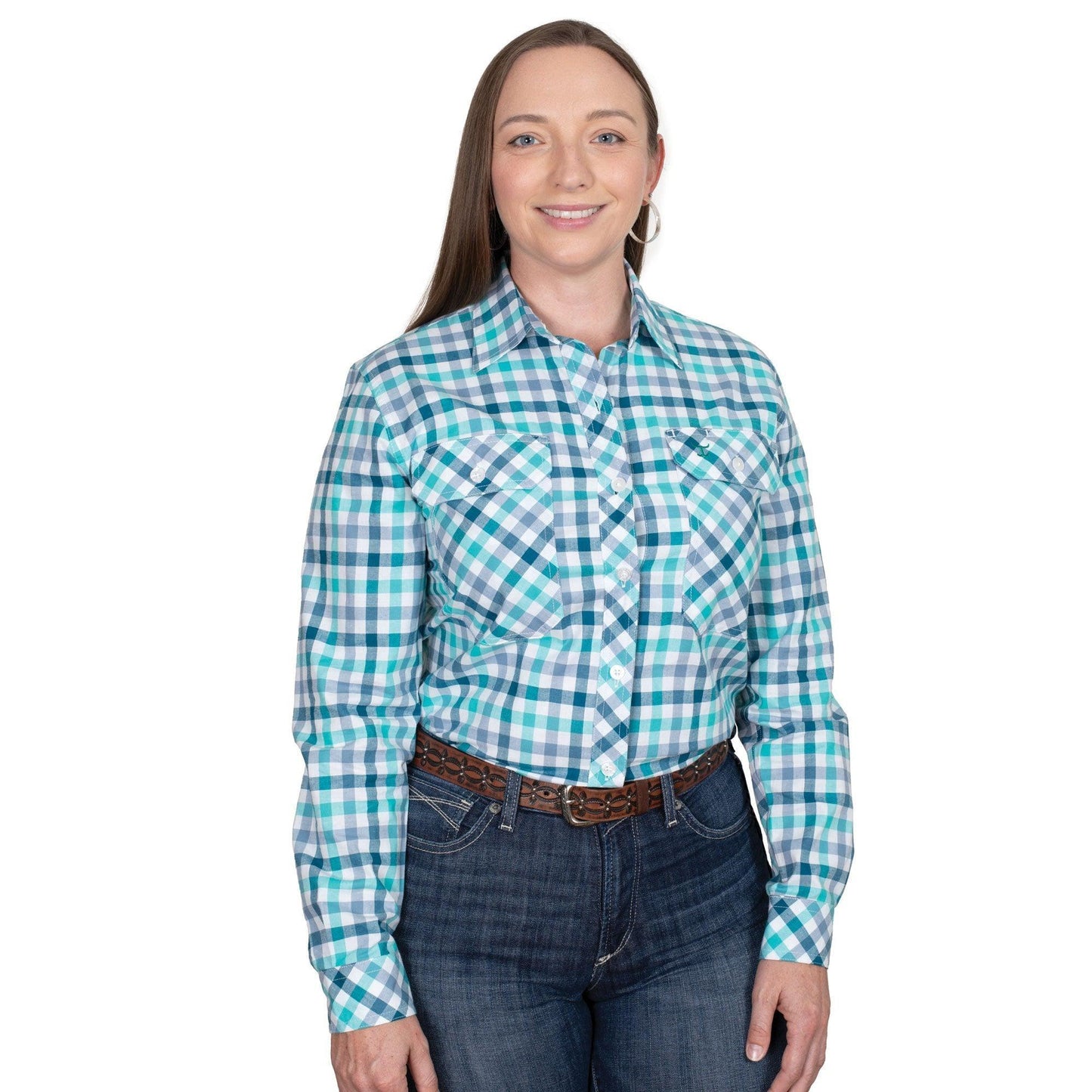 JUST COUNTRY WOMENS ABBEY FULL BUTTON SHIRT-Ranges Country