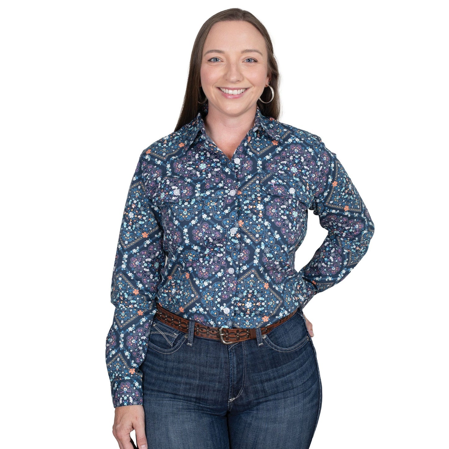 JUST COUNTRY WOMENS ABBEY SHIRT-Ranges Country