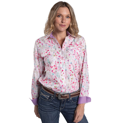 JUST COUNTRY WOMENS ABBEY WILDFLOWERS SHIRT-Ranges Country