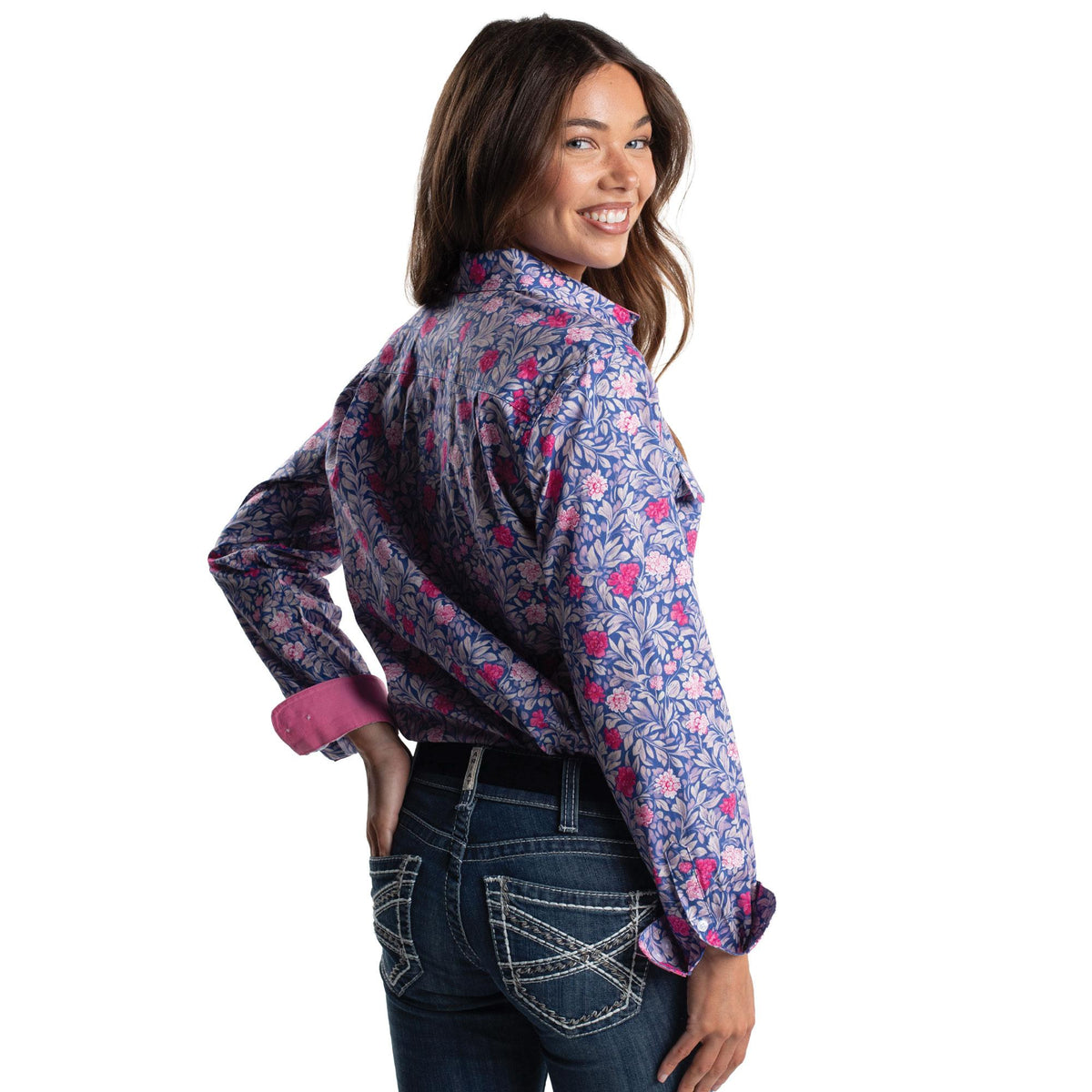 JUST COUNTRY WOMENS GEORGIE CHRYSANTHEMUM SHIRT