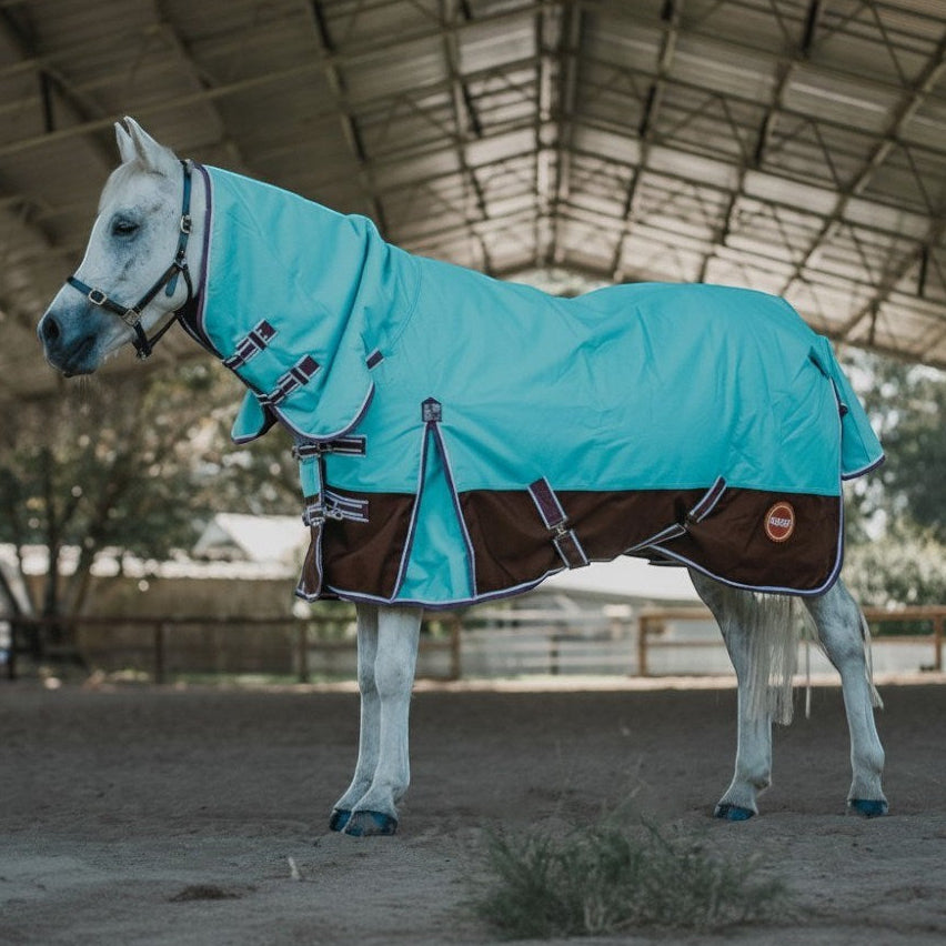 KOZY 1200D 200G TURQUOISE/CHOCOLATE WINTER COMBO-Ranges Country