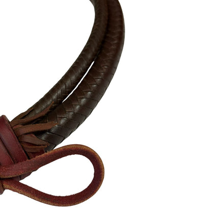 LOCALLY HAND CRAFTED 6FT 12 PLAIT KANGAROO HIDE WHIP