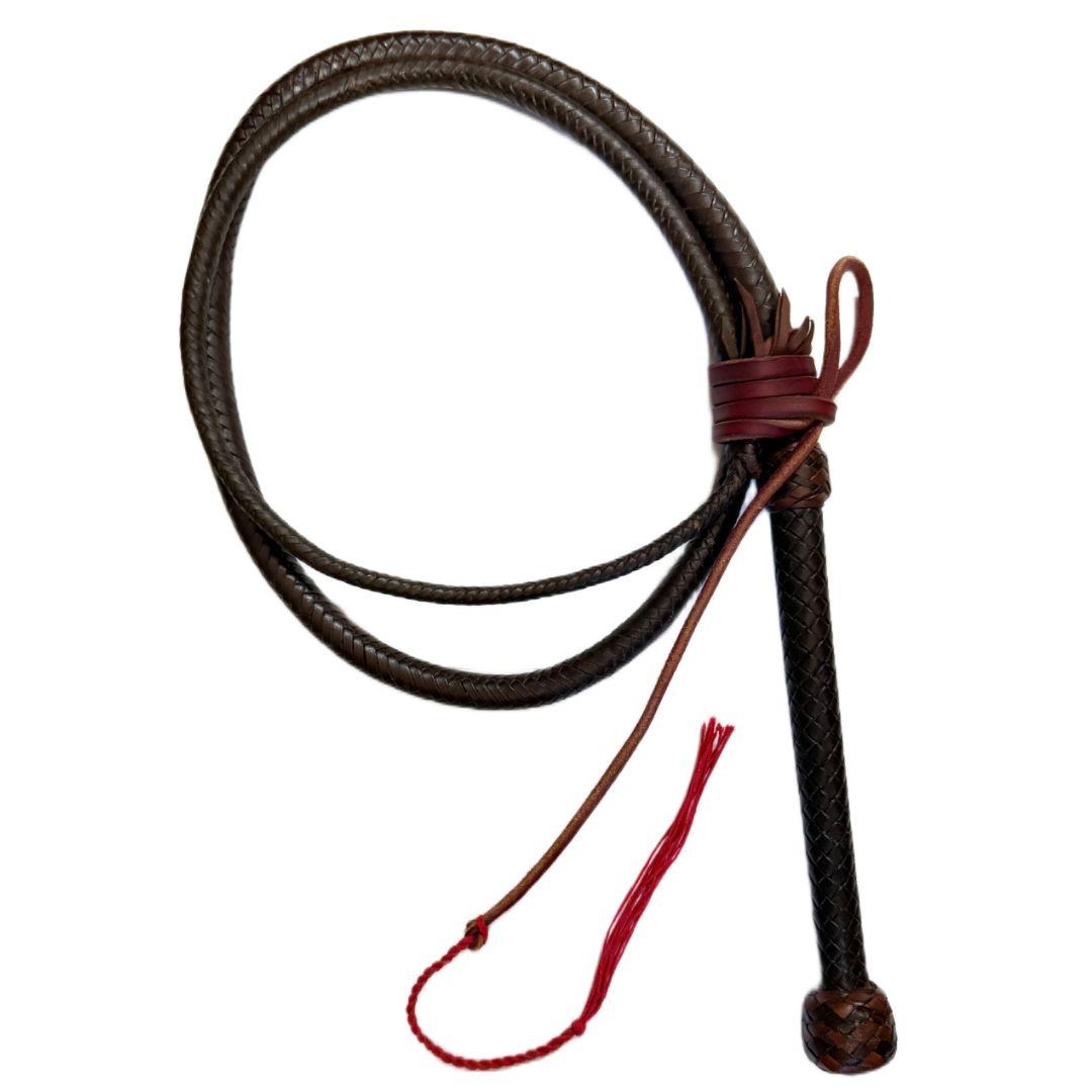LOCALLY HAND CRAFTED 6FT 12 PLAIT KANGAROO HIDE WHIP-Ranges Country