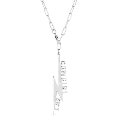MONTANA COWGIRL SH*T LIGHTNING BOLT NECKLACE-Ranges Country