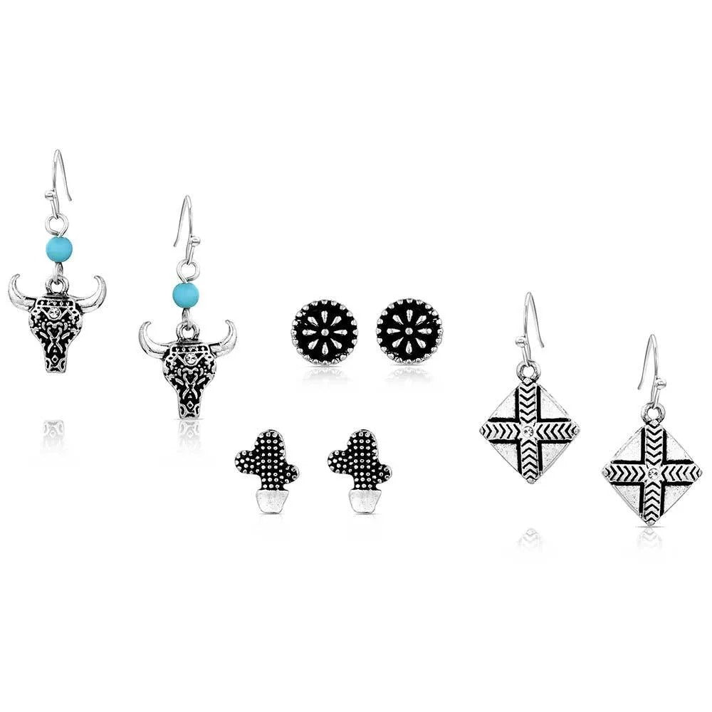 MONTANA ON THE PLAINS EARRINGS SET OF 4-Ranges Country