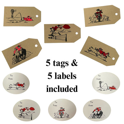 OUTBACK ANTICS CHRISTMAS TAGS & LABELS 10 PACK