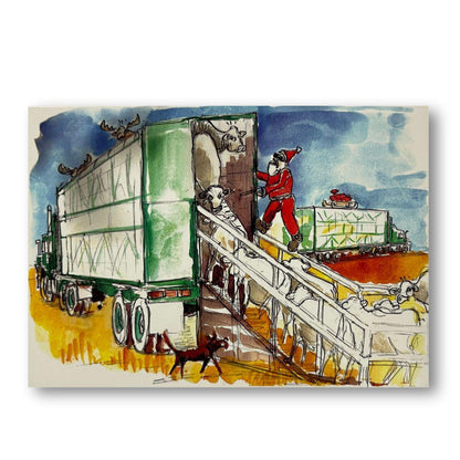 OUTBACK ANTICS LOAD ER UP CHRISTMAS CARD-Ranges Country