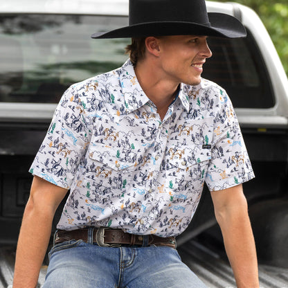 PURE WESTERN MENS MIKE SHORT SLEEVE SHIRT