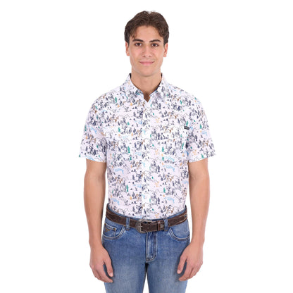 PURE WESTERN MENS MIKE SHORT SLEEVE SHIRT