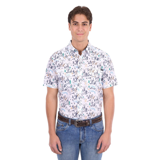 PURE WESTERN MENS MIKE SHORT SLEEVE SHIRT