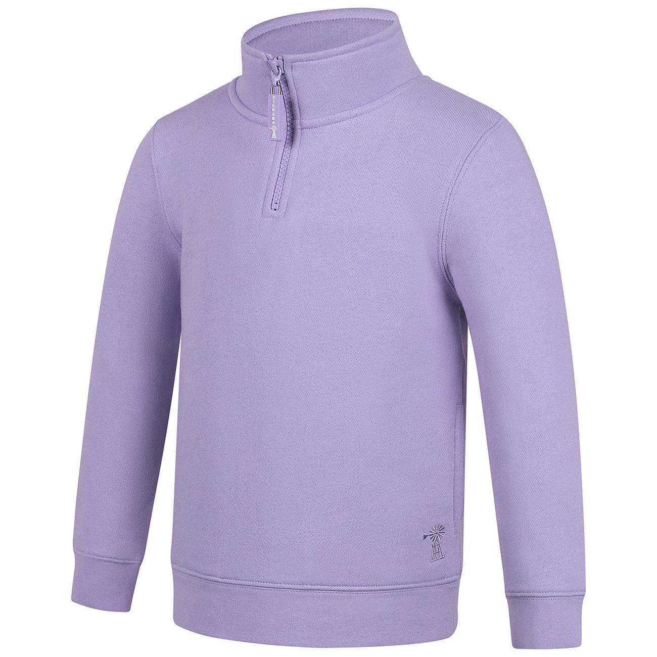 PILBARA KIDS PURPLE ROSE CLASSIC 1/4 ZIP JUMPER-Ranges Country