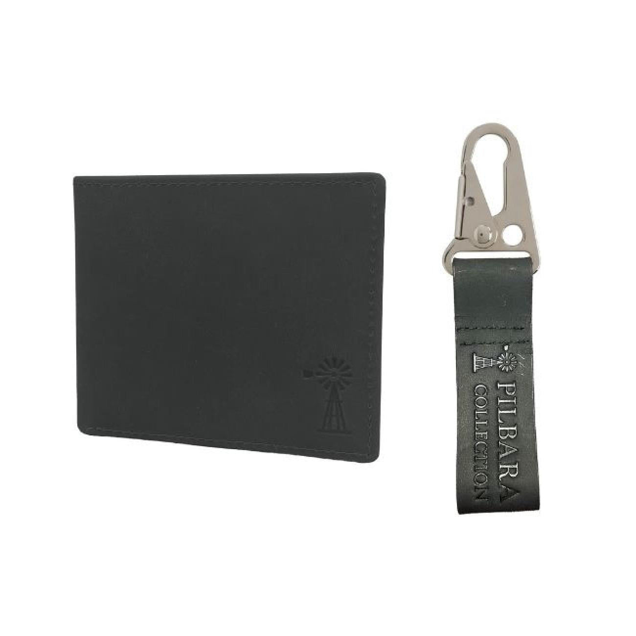 PILBARA LEATHER WALLET & LEATHER KEYCHAIN-Ranges Country
