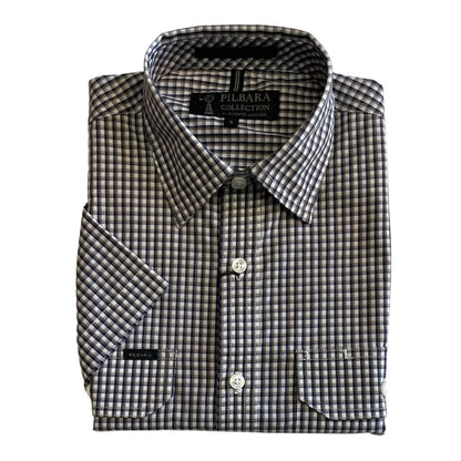 PILBARA MENS DUAL POCKET SHORT SLEEVE SHIRT