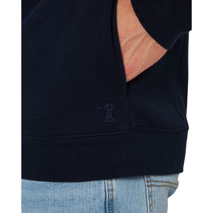 PILBARA MENS FRENCH NAVY CLASSIC 1/4 ZIP JUMPER