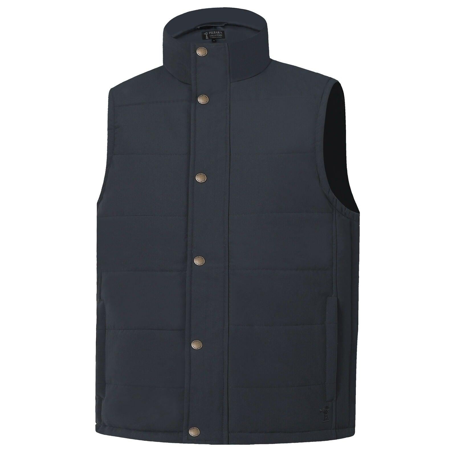 PILBARA MENS GUNMETAL PADDED VEST-Ranges Country