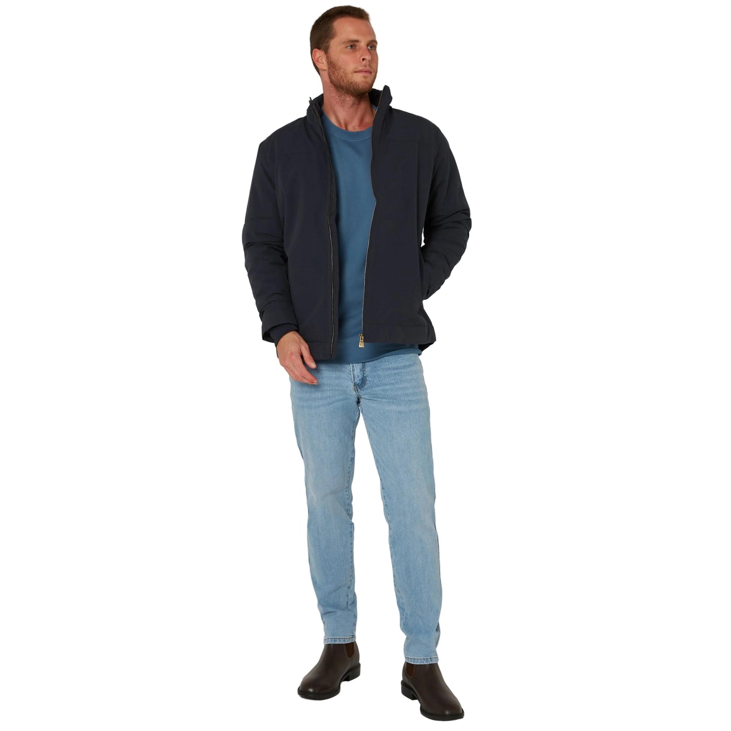 PILBARA MENS INK NAVY QUILTED JACKET