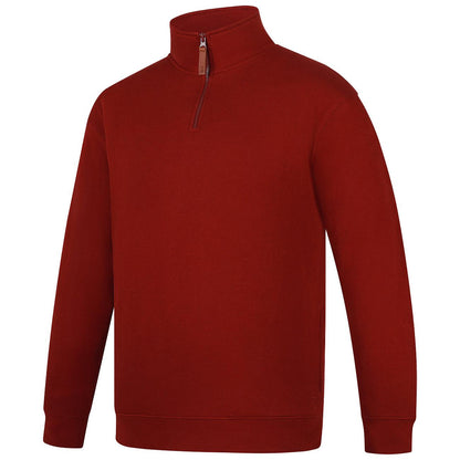PILBARA MENS MERLOT CLASSIC 1/4 ZIP JUMPER