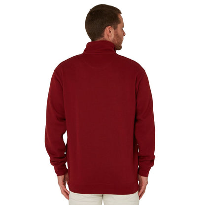 PILBARA MENS MERLOT CLASSIC 1/4 ZIP JUMPER