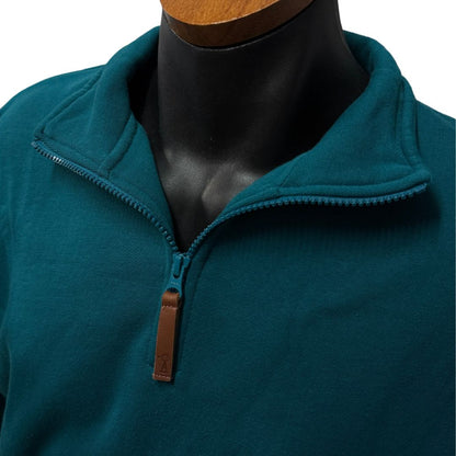 PILBARA MENS TEAL CLASSIC 1/4 ZIP JUMPER