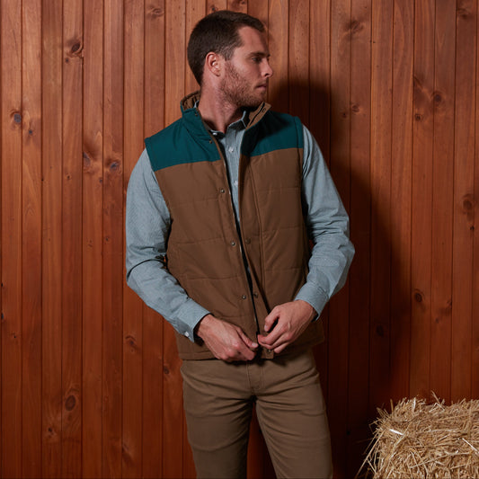 PILBARA MENS WHISKY-ALPINE TWO TONE VEST