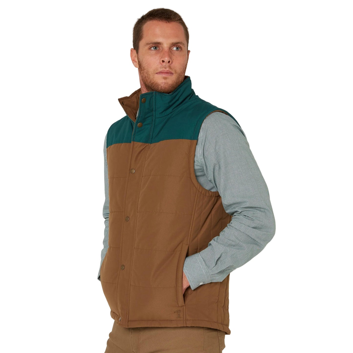 PILBARA MENS WHISKY-ALPINE TWO TONE VEST