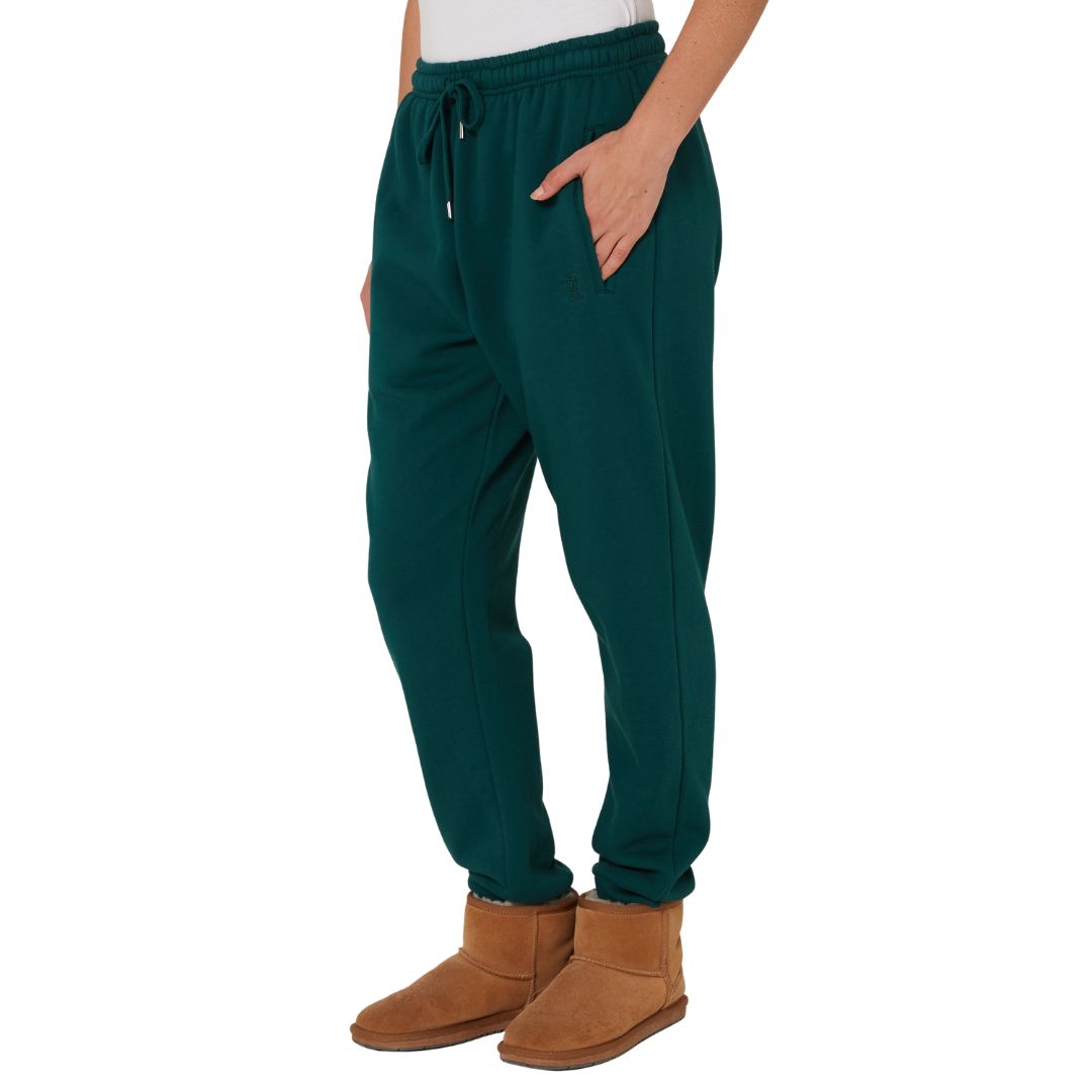 PILBARA UNISEX TEAL FLEECE TRACK PANTS-Ranges Country