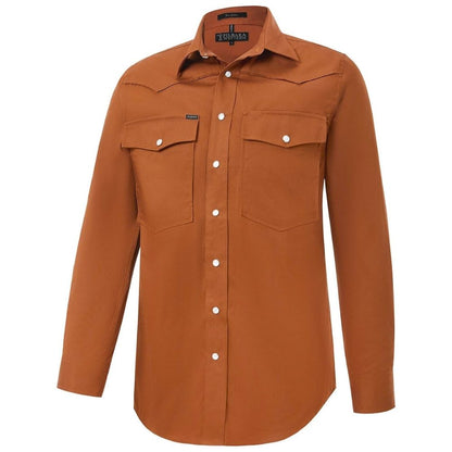 PILBARA WESTERN MENS SNAP BUTTON SOLID SHIRT-Ranges Country