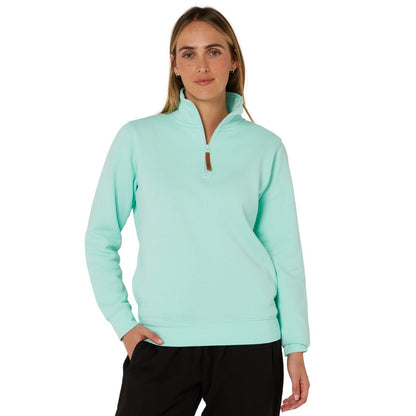 PILBARA WOMENS BEACH GLASS CLASSIC 1/4 ZIP JUMPER-Ranges Country