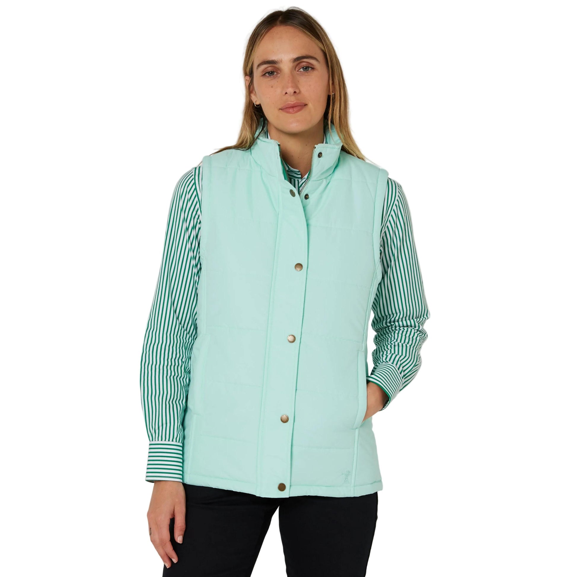 PILBARA WOMENS BEACH GLASS PADDED VEST-Ranges Country