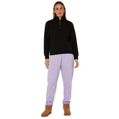 PILBARA WOMENS FRENCH NAVY CLASSIC 1/4 ZIP JUMPER