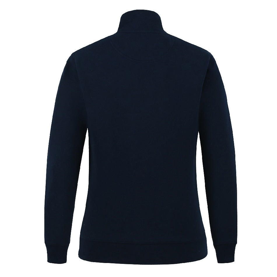 PILBARA WOMENS FRENCH NAVY CLASSIC 1/4 ZIP JUMPER