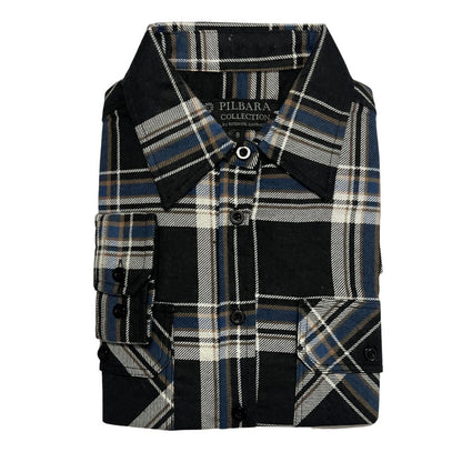 PILBARA WOMENS FULL BUTTON FLANNELETTE SHIRT