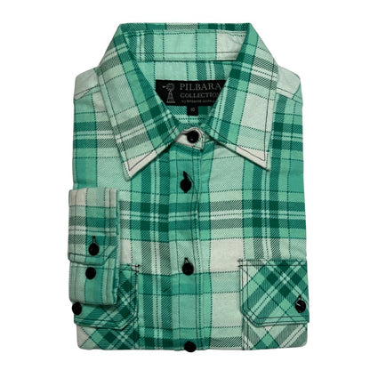 PILBARA WOMENS FULL BUTTON FLANNELETTE SHIRT