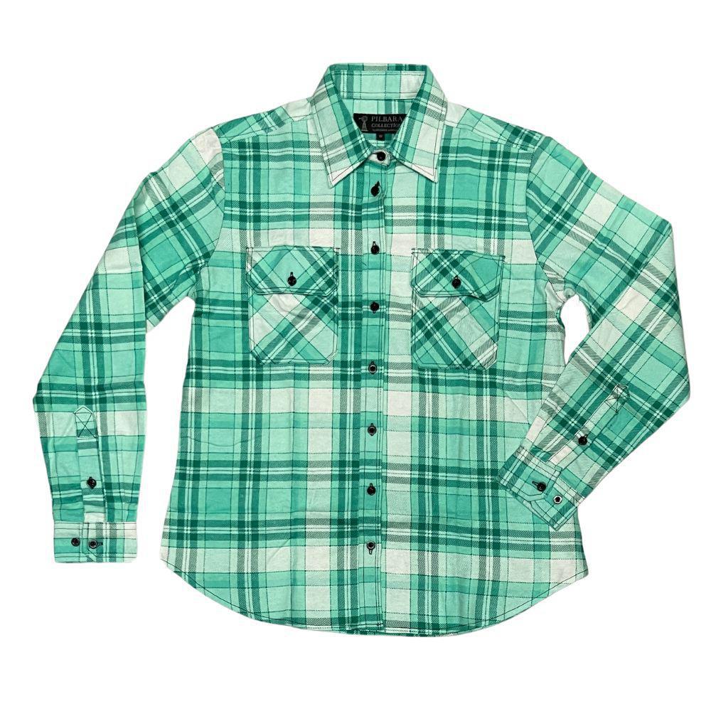 PILBARA WOMENS FULL BUTTON FLANNELETTE SHIRT-Ranges Country