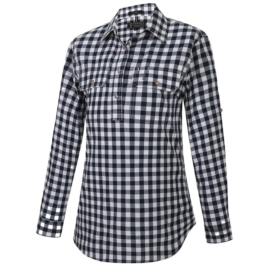 PILBARA WOMENS YARN DYED CHECK SHIRT-Ranges Country