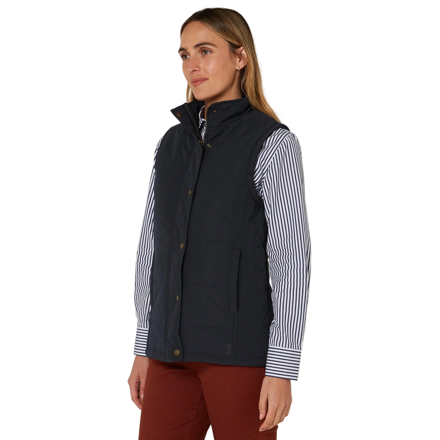 PILBARA WOMENS INK NAVY PADDED VEST