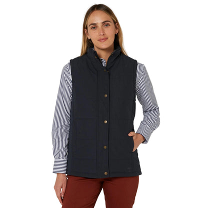 PILBARA WOMENS INK NAVY PADDED VEST-Ranges Country
